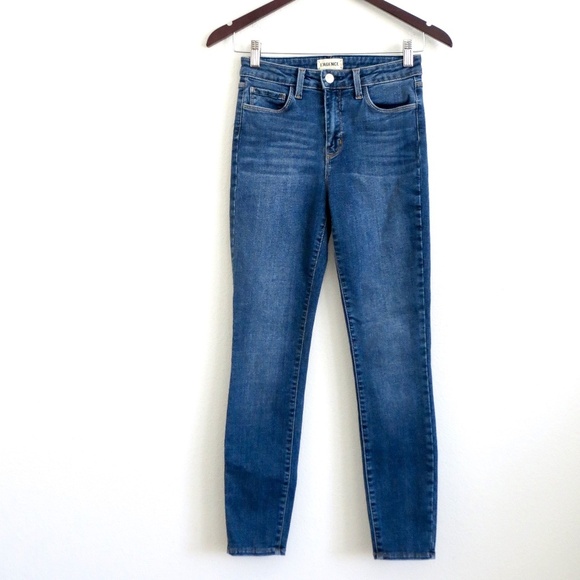 NEW! L'Agence Margot High Rise Skinny Stretch Denim Jeans Blue SZ 25 - Picture 2 of 12